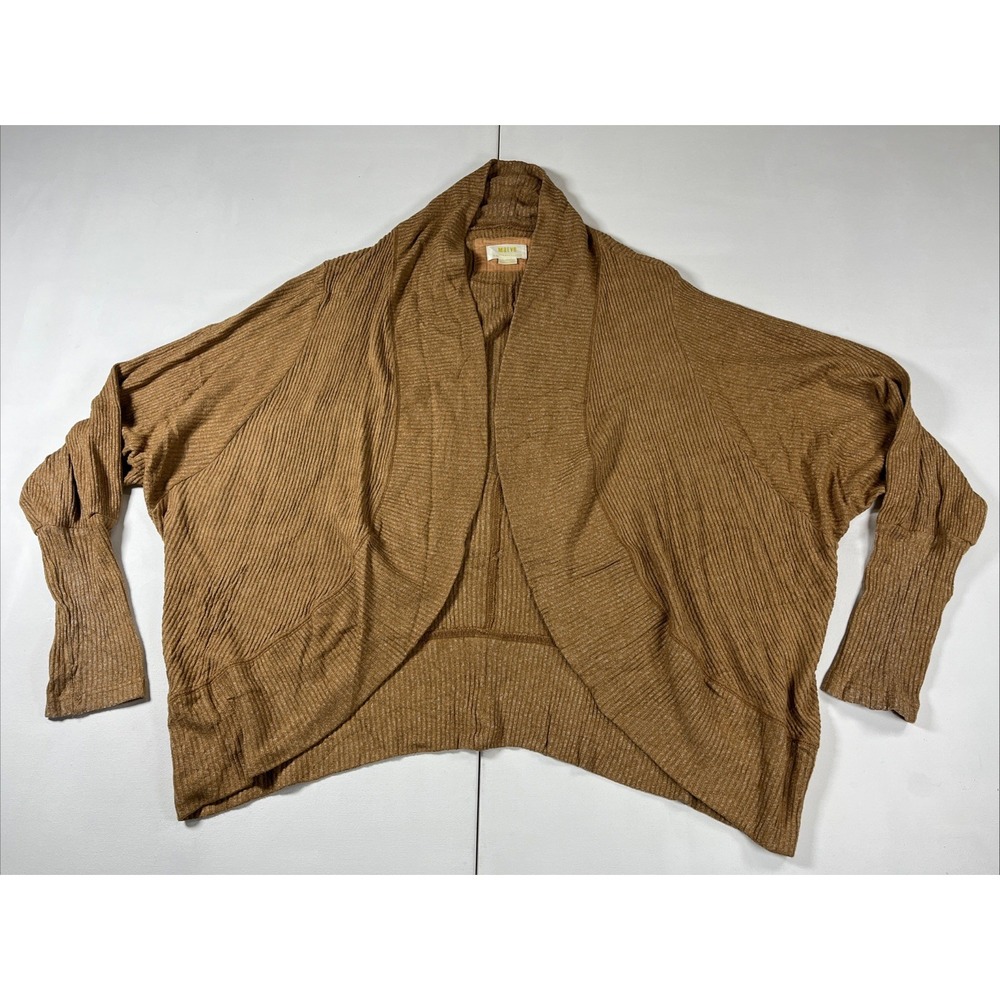 Anthropologie Maeve Cocoon Cardigan Sweater S Stretch Knit Heathered Wrap Shawl